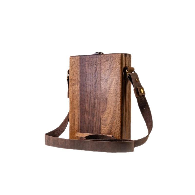 Writer Messenger Wooden Box Walnut Briefcase Wood Color