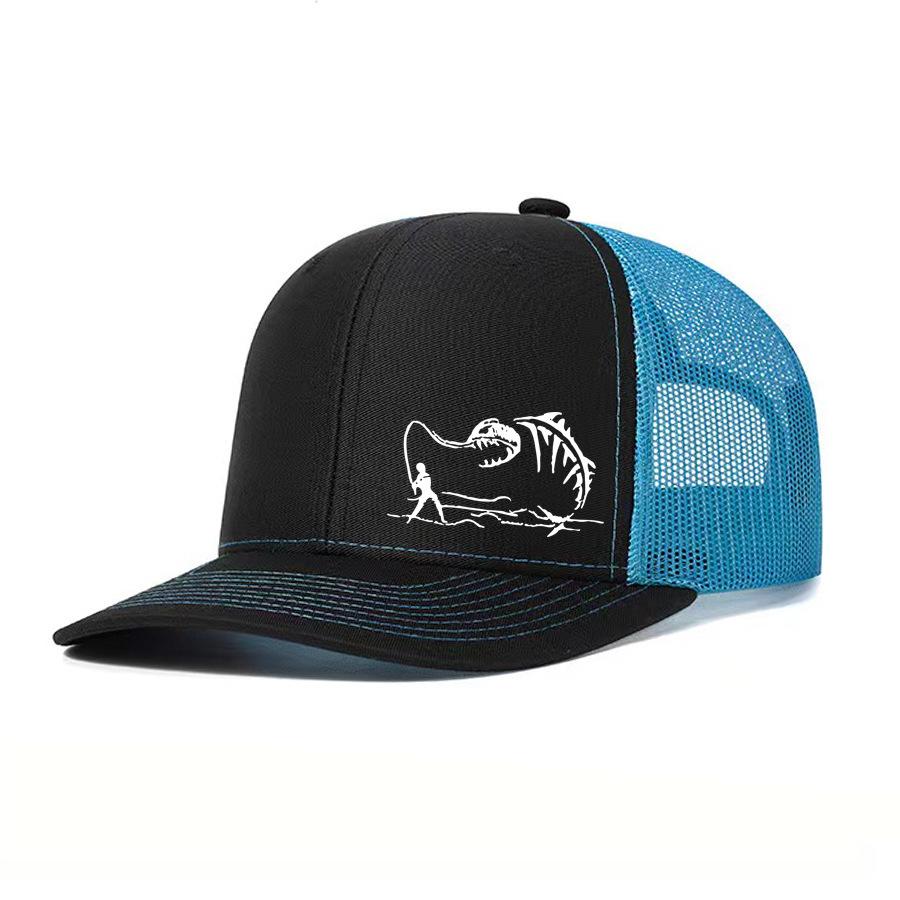 Fishing Black Blue Mesh Adjustable