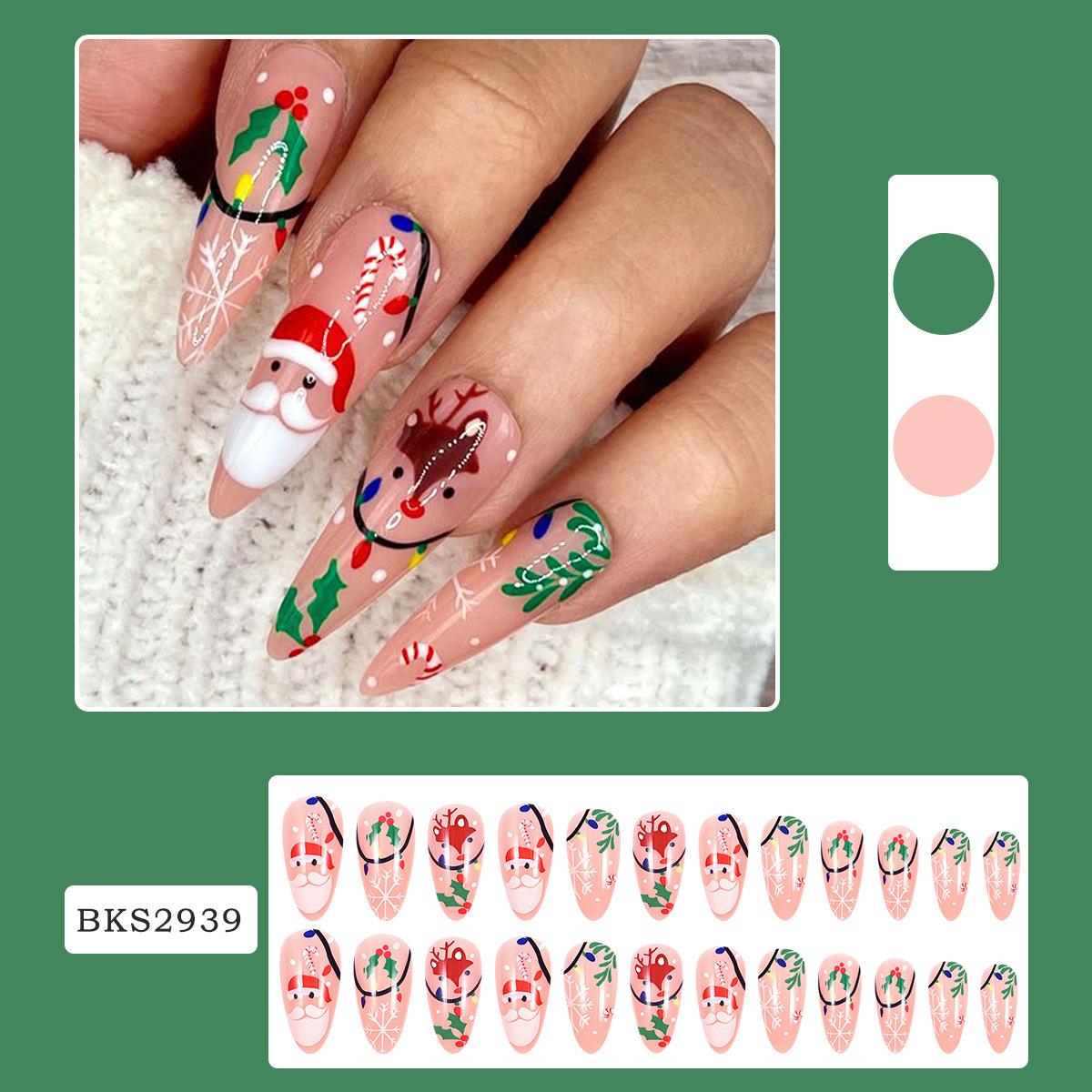 New Nail Beauty SMD Snowflake Christmas Style BKS2939 Style Jelly Glue Polish Bar
