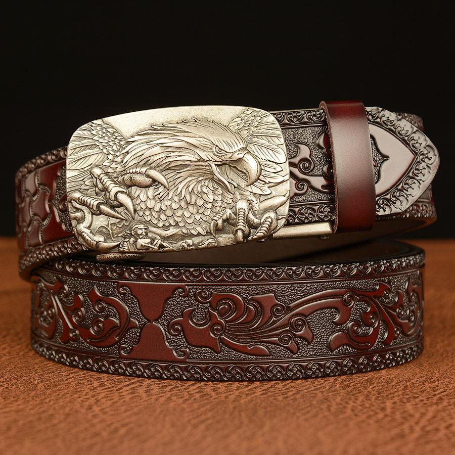 Brown Silver Buckle 110cm