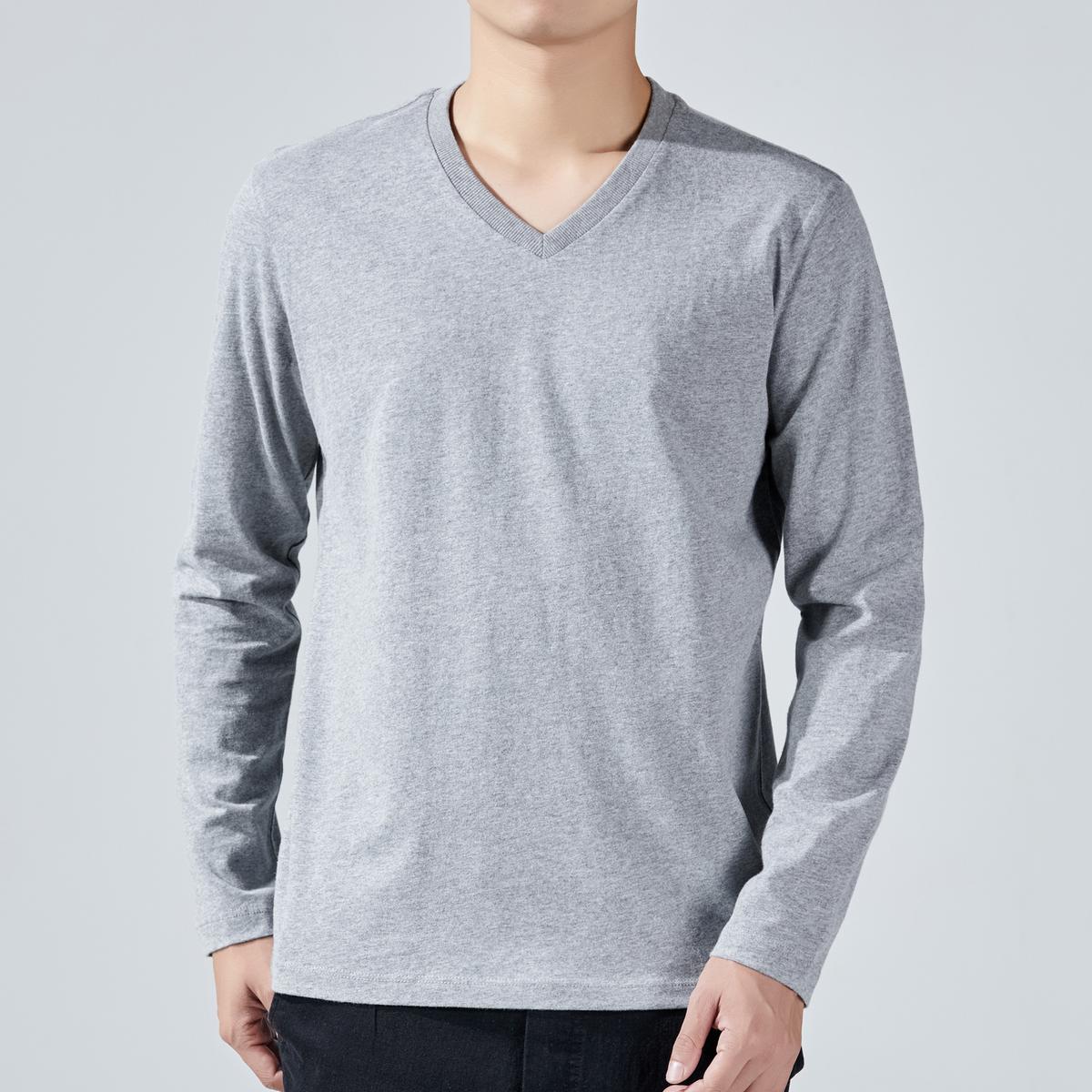 Autumn Men's And Teen Long Sleeve Light Gray 2XL