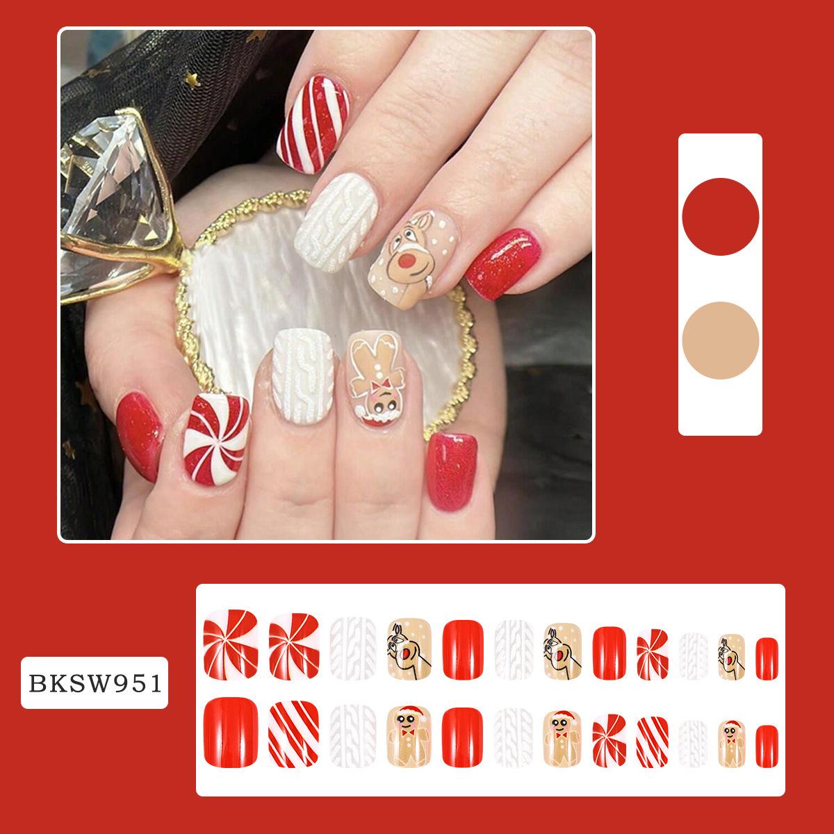New Nail Beauty SMD Snowflake Christmas Style BKSW951 Style Jelly Glue Polish Bar