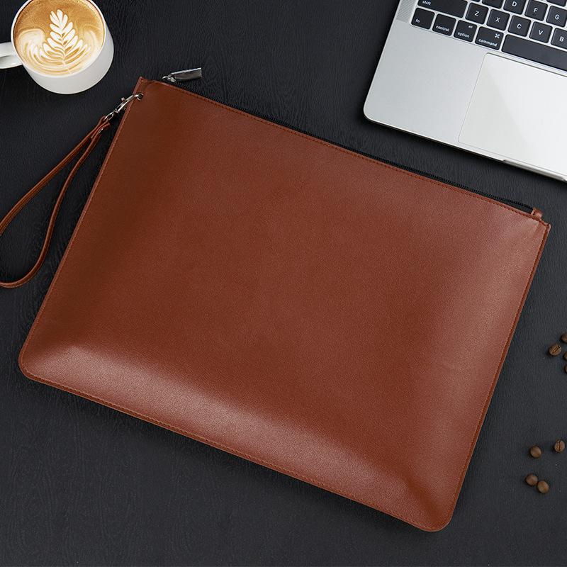 BrownHandheld Zipper A4