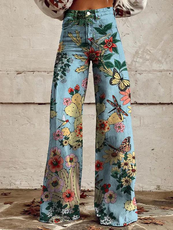 European And American Womens Flared Pure Cotton Jeans 8 Models 2XL