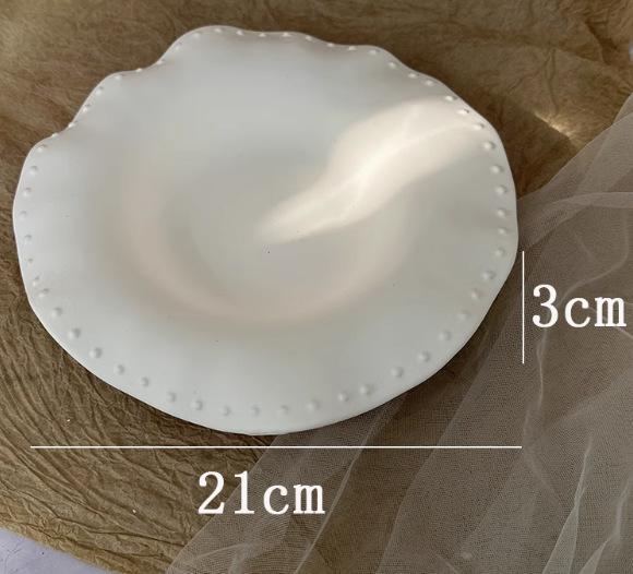 White Bead Edge Plate
