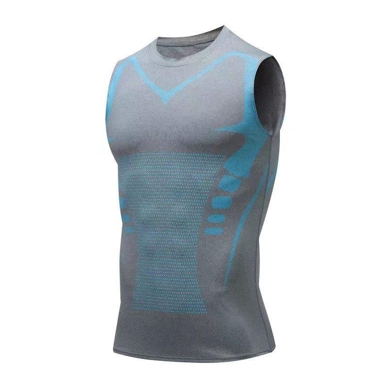 Sports Tank Top Tight-fitting For Fitness 806 Gray 2XL