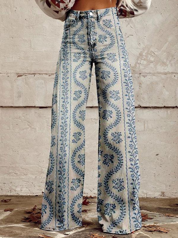 European And American Womens Flared Pure Cotton Jeans 1 Style 2XL