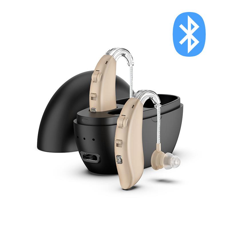 Digital Hearing Aid Bluetooth Hearing Aid Auxiliary Hearing For The Elderly Skin Color Matching Black