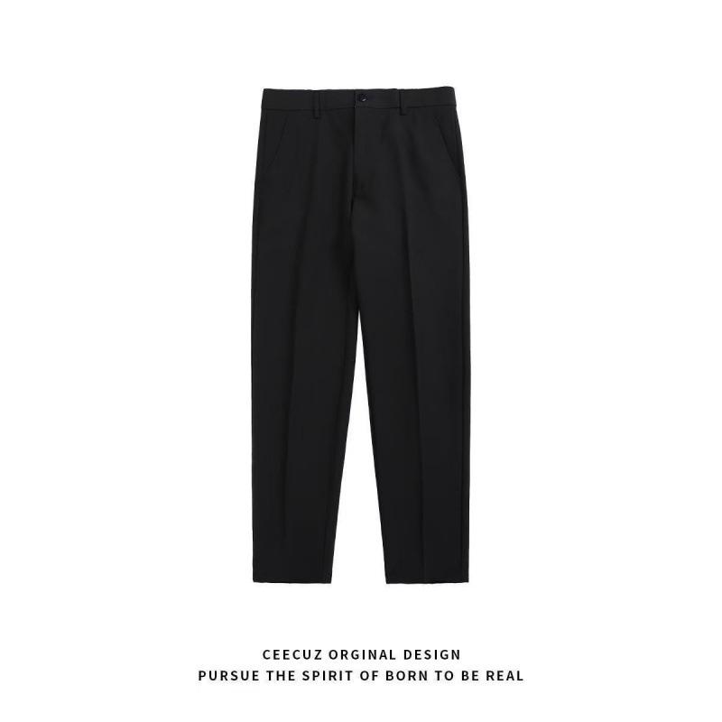 Trendy Ins Draping Design Wide-leg Pants Trousers Black 2XL