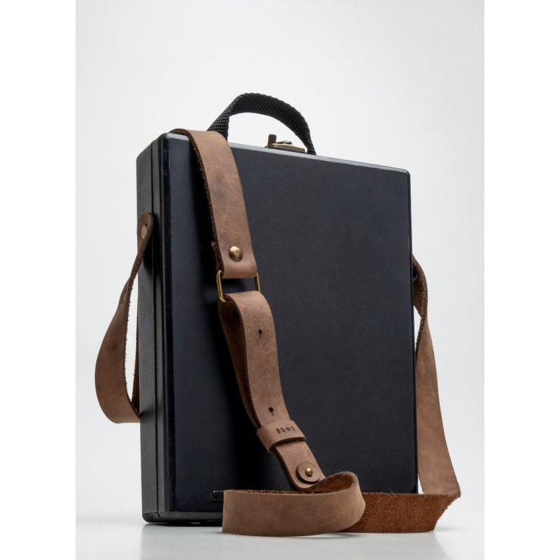 Writer Messenger Wooden Box Walnut Briefcase Black