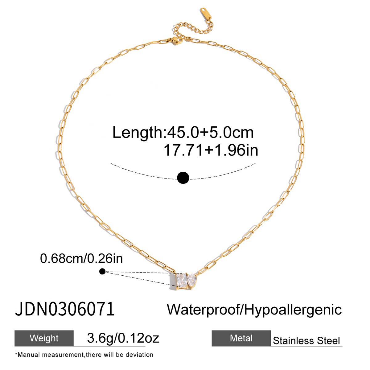 Stainless Steel Zircon Tennis Braceletluxury At An Accessible Price With A High-end Vibe JDN0306071