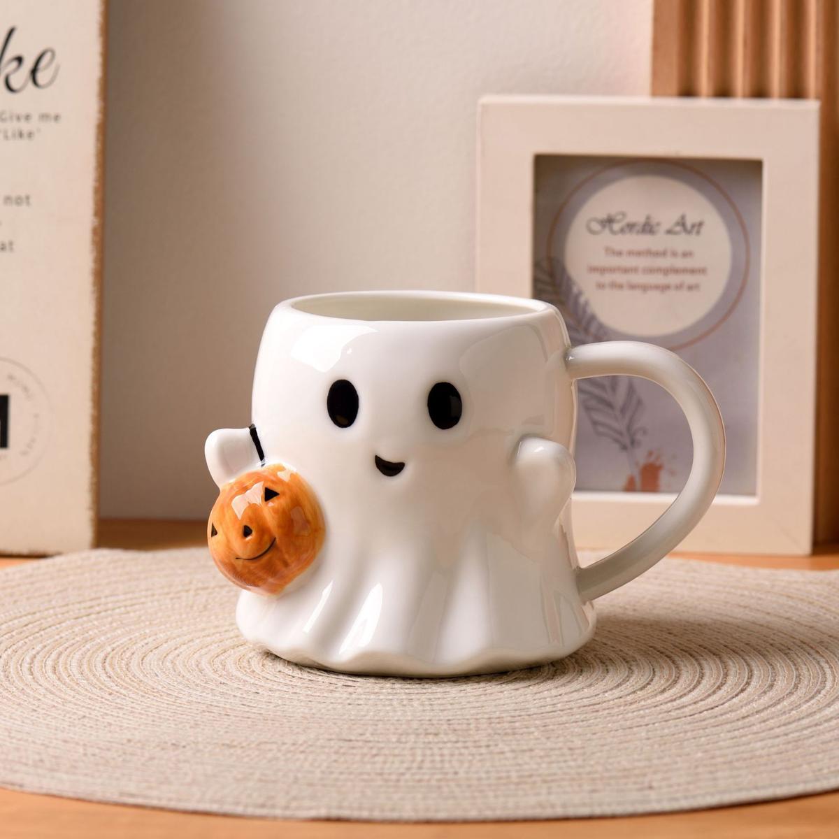 Pumpkin Ghost Cup Halloween Creative Cute Water Glass Pumpkin Ghost Cup 600ml