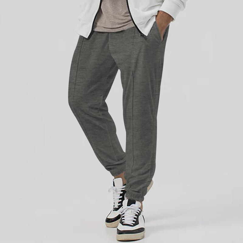 Casual Track Sweatpants Men's Loose Tappered Casual Pants Dark Gray L