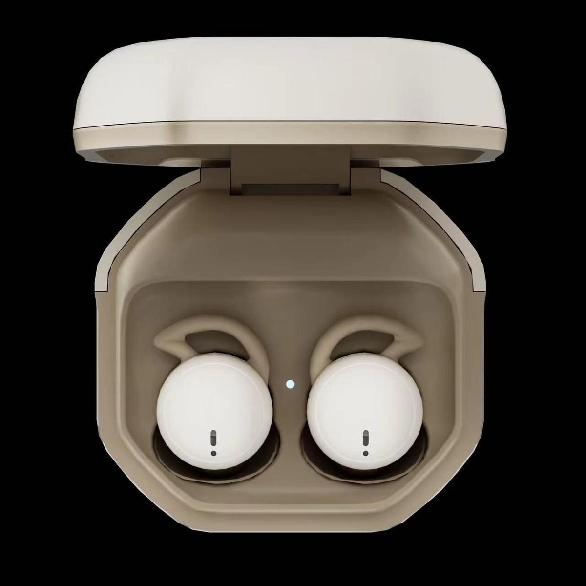 My002 Bluetooth Headset Side Sleeping No Pressing Mini Milk Tea Color