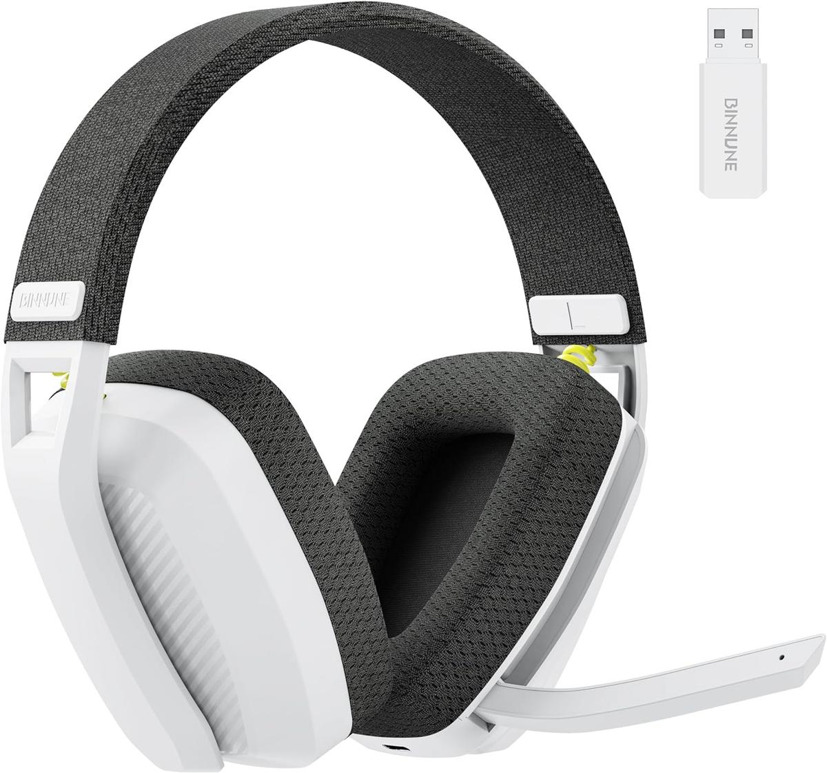 BW06 Bluetooth Gaming Headset White And Gray
