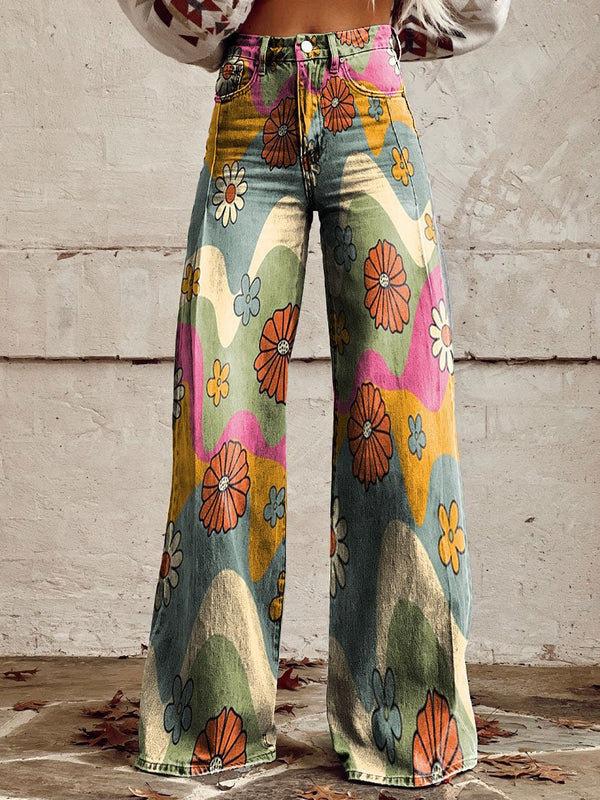 European And American Womens Flared Pure Cotton Jeans 3 Models 2XL