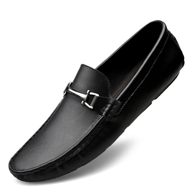 Gommino Men's Korean Fashion Slip-on Black 38