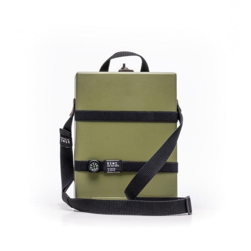 Writer Messenger Wooden Box Walnut Briefcase Green