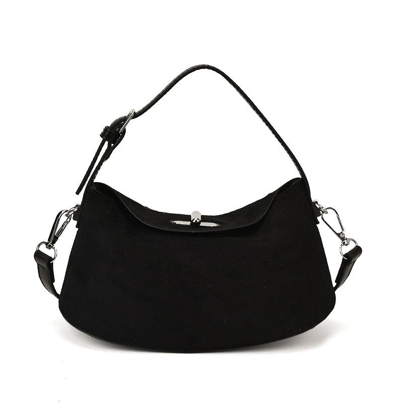 Womens Fashionable Retro Tote Shoulder Bag Black 22.5X10X11cm