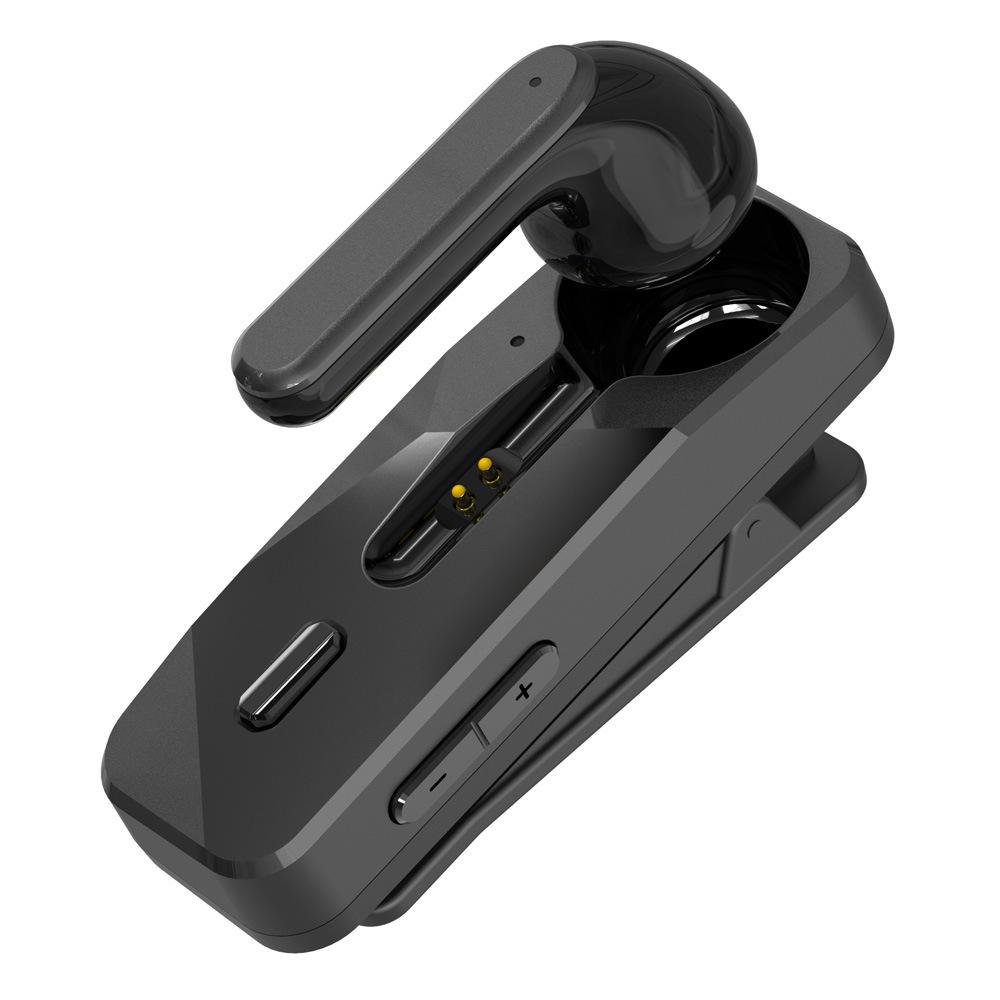 Lapel-style Wireless Bluetooth Earphones Black
