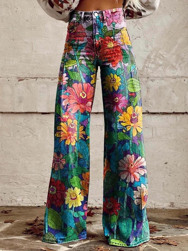 European And American Womens Flared Pure Cotton Jeans 5 Models 2XL
