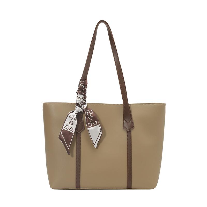 Khaki With Silk Scarf