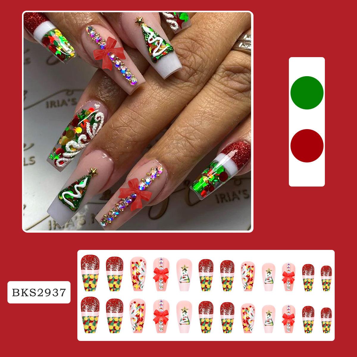 New Nail Beauty SMD Snowflake Christmas Style BKS2937 Style Jelly Glue Polish Bar