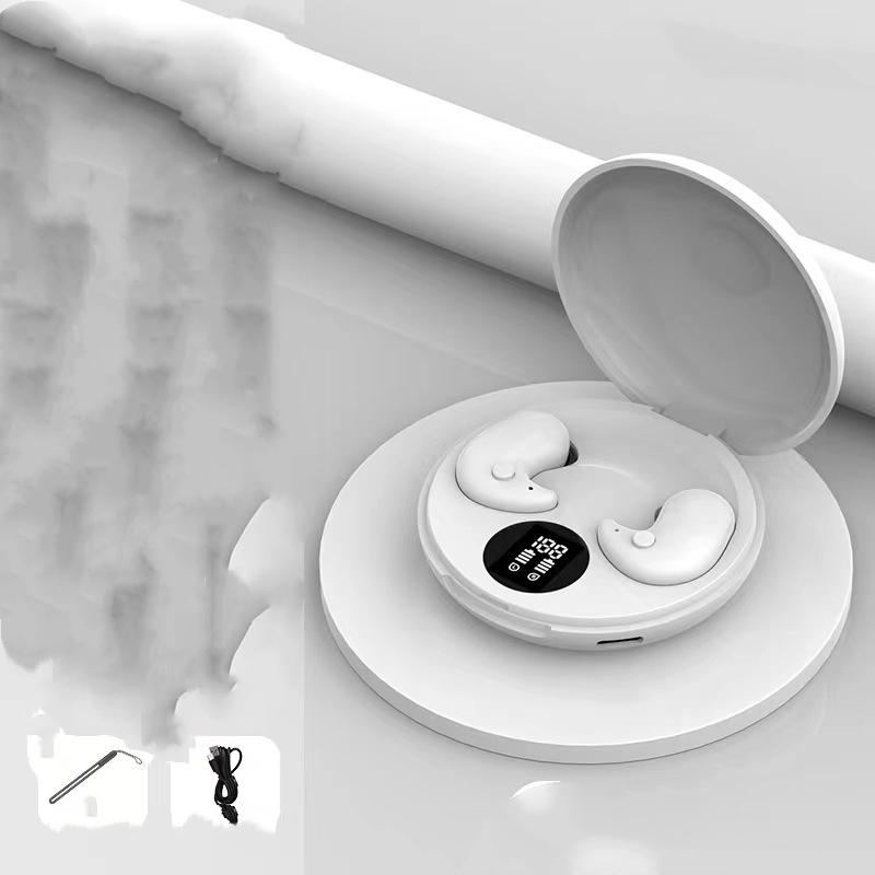 Non In-ear True Wireless Bluetooth Headset Clip-on Boys And Girls Running Sports Ultra-long Life Battery Noise Reduction Applicable White