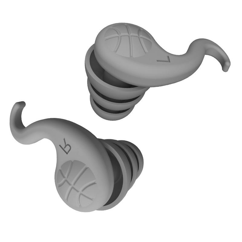 Ultra-quiet Noise Reduction For Sleep Student Anti-noise Sound Canceling Gadget Color Box Packaging Horn Earplugs Gray