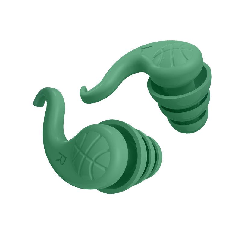 Ultra-quiet Noise Reduction For Sleep Student Anti-noise Sound Canceling Gadget Color Box Packaging Horn Earplugs Green