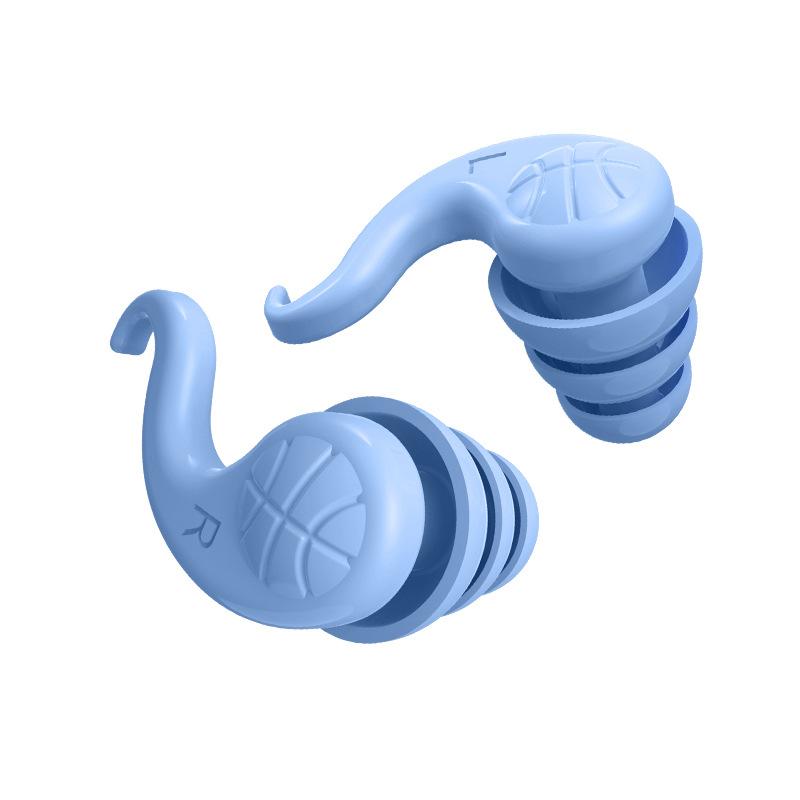 Ultra-quiet Noise Reduction For Sleep Student Anti-noise Sound Canceling Gadget Color Box Packaging Horn Earplugs Blue