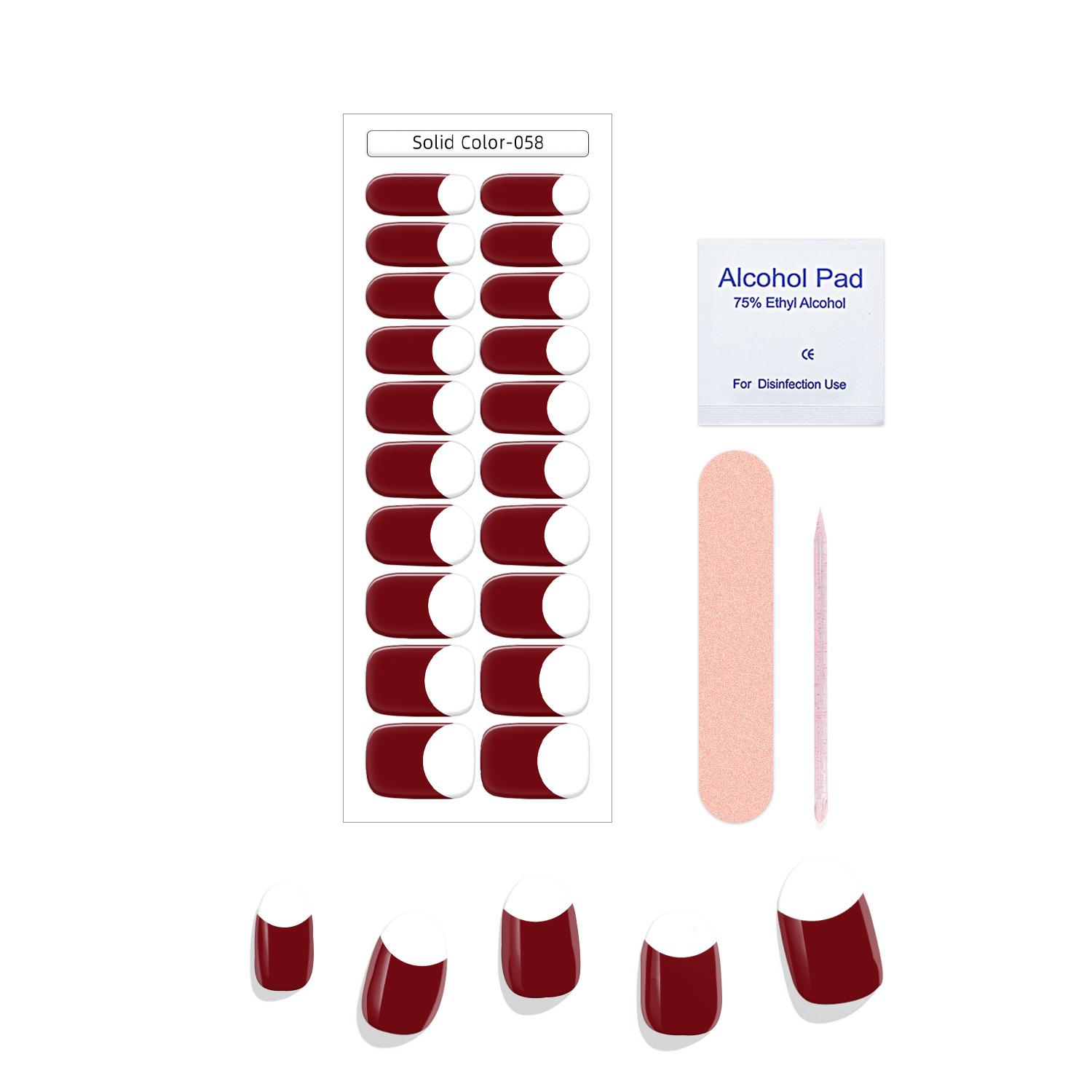 Nail Sticker Box Solid Color 058