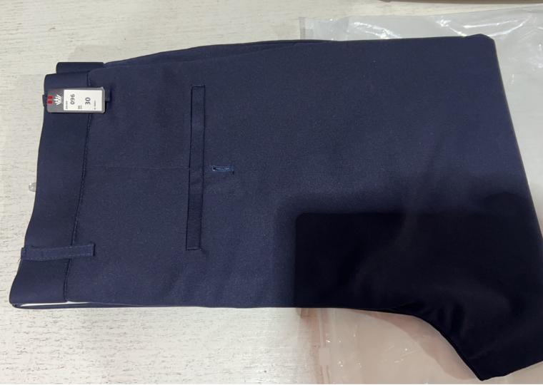 Summer Thin Ice Silk Middle-aged Men's Pants Navy Blue Thin 29