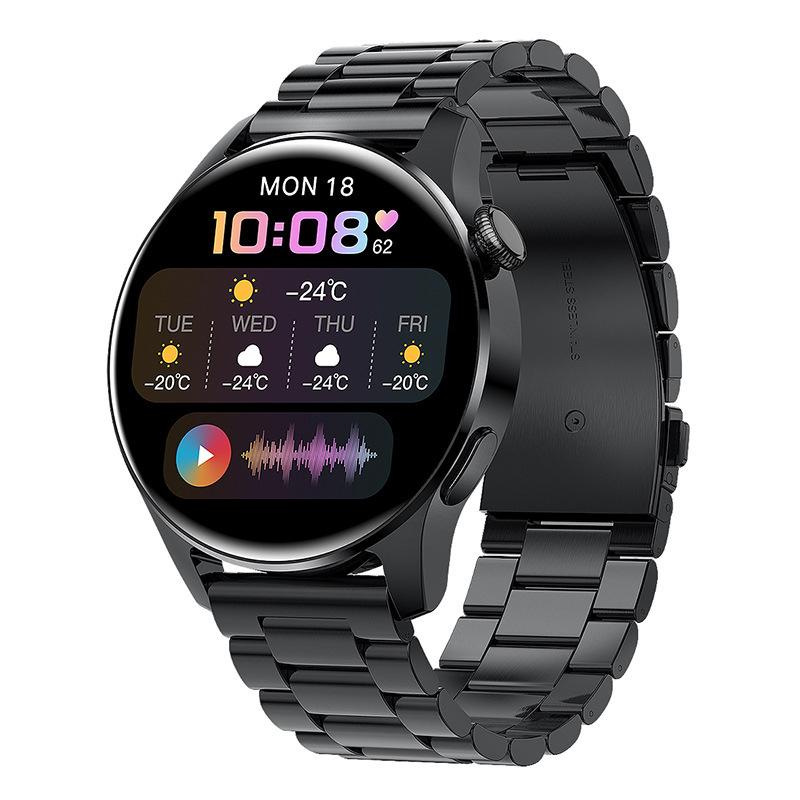Black bamboo steel strap W3 Magnetic charging