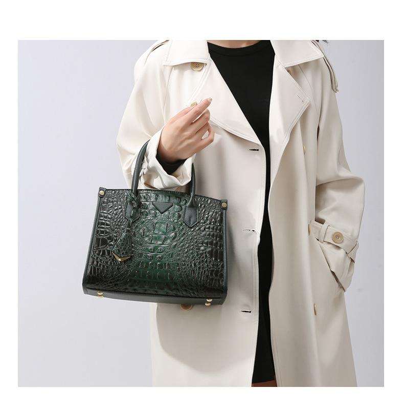 Vintage Crossbody Statement Handbag Set For Women Green Single Bag