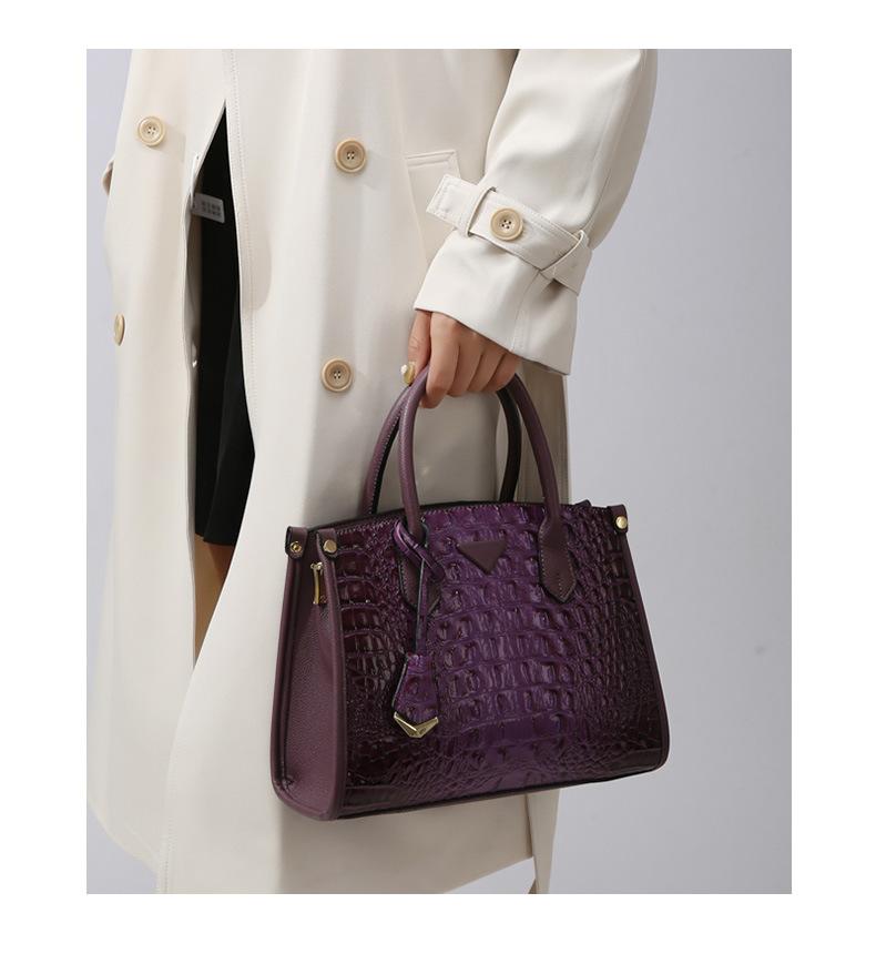 Vintage Crossbody Statement Handbag Set For Women Purple Single Bag