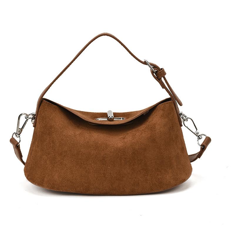 Womens Fashionable Retro Tote Shoulder Bag Brown 22.5X10X11cm