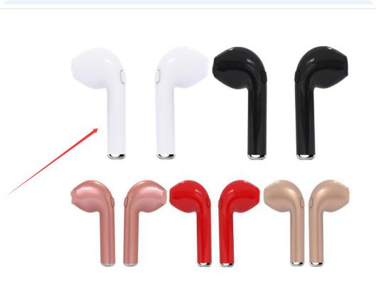 I7s Wireless Bluetooth Earphones 5.0 TWS White Bagged with storage