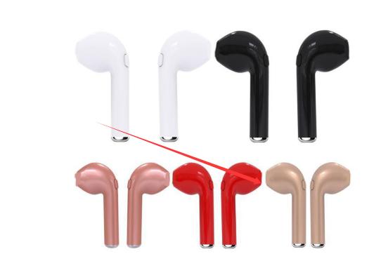 I7s Wireless Bluetooth Earphones 5.0 TWS Gold Bagged with storage