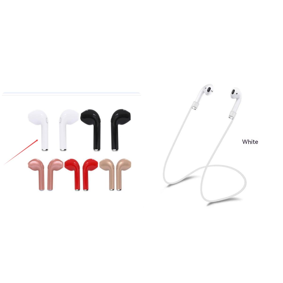 I7s Wireless Bluetooth Earphones 5.0 TWS White set Bagged with storage
