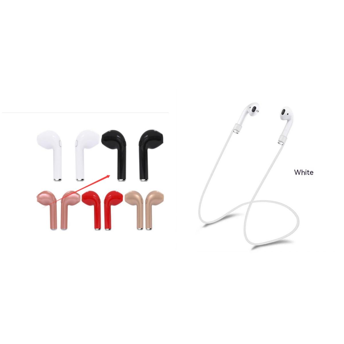I7s Wireless Bluetooth Earphones 5.0 TWS Black set Bagged with storage