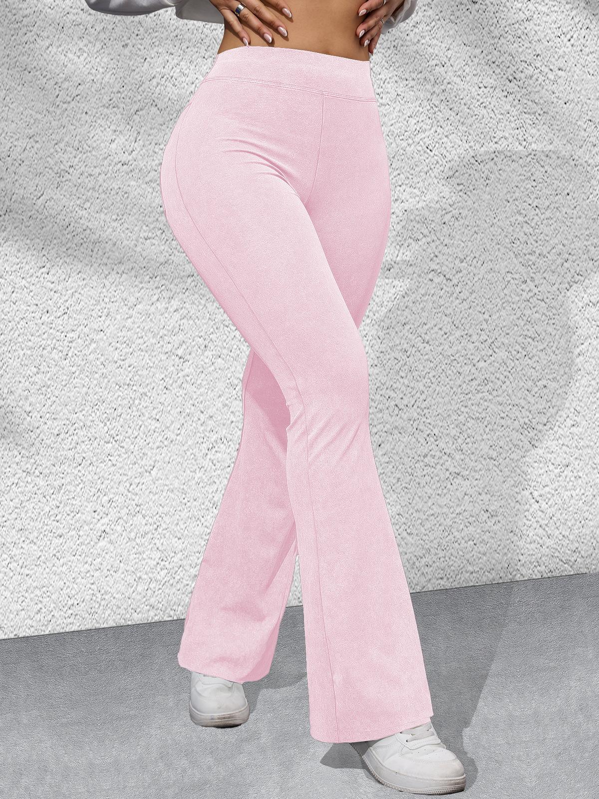 Quick-drying Yoga High-waist Butt-lifting Slimming Workout Pants Pink L