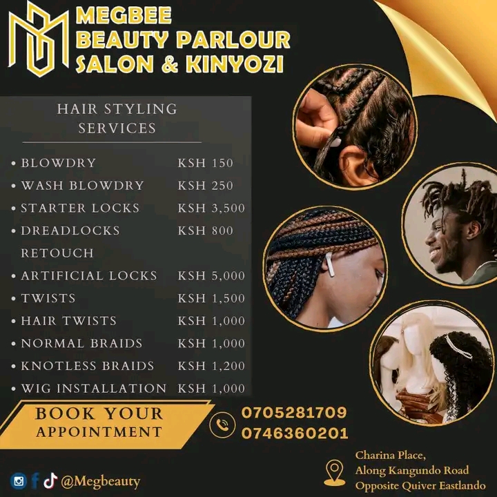 MEGBEE BEAUTY PARLOUR SALON AND KINYOZI