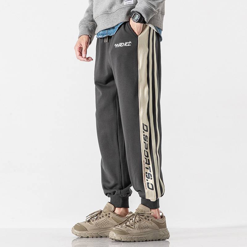 Drawstring Pants Men's Autumn Sweatpants Tide Brand Overalls