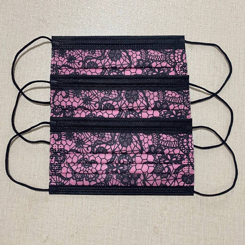 Scarf Flag 50pcs Lace Cosplay Adult Fashion Printed Designer Disposable Bandana Scarf Adjustable Festive Cosplay Accessory