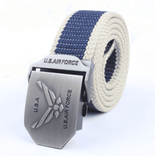 Men'S Thick Woven Casual Pants Belt