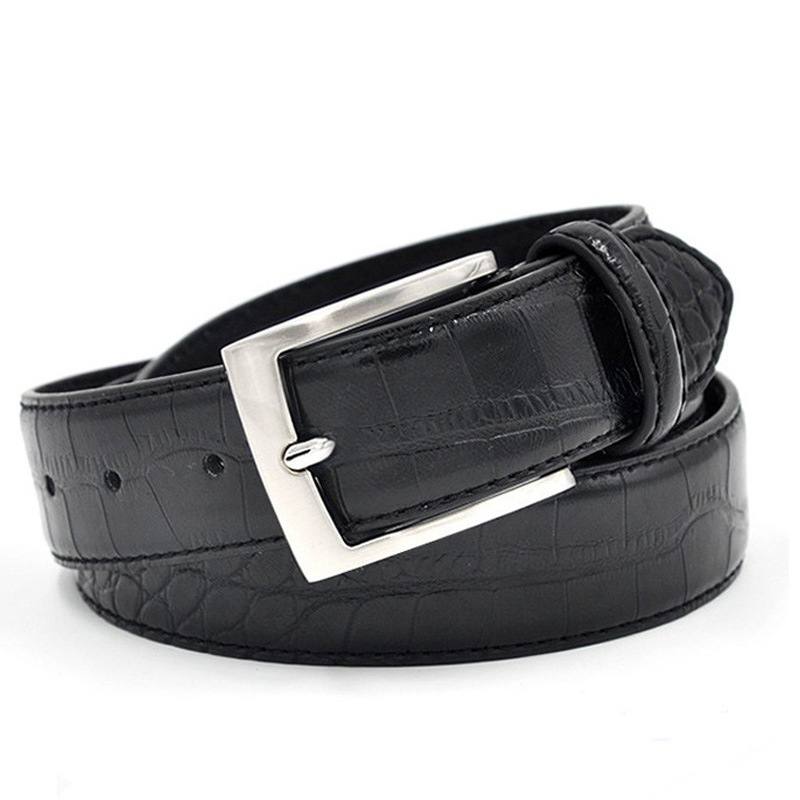 Mens Fashion Waist Belts Faux Pattern With Split Leather Luxury Male Designer Belt Accessories Factory Price