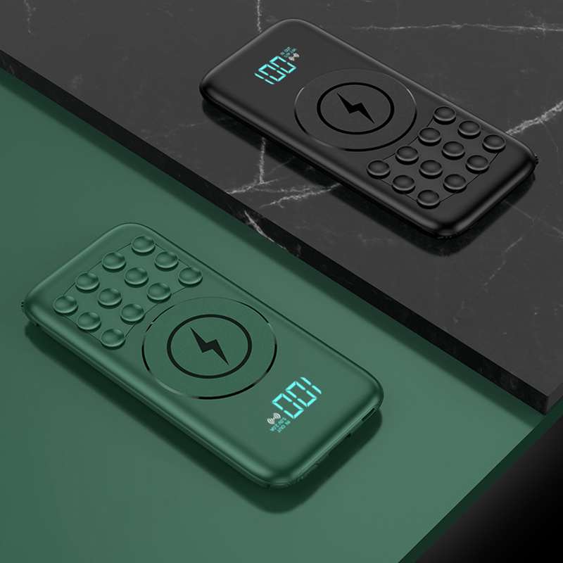 Self-contained Suction Cup Wireless Power Bank Digital Display