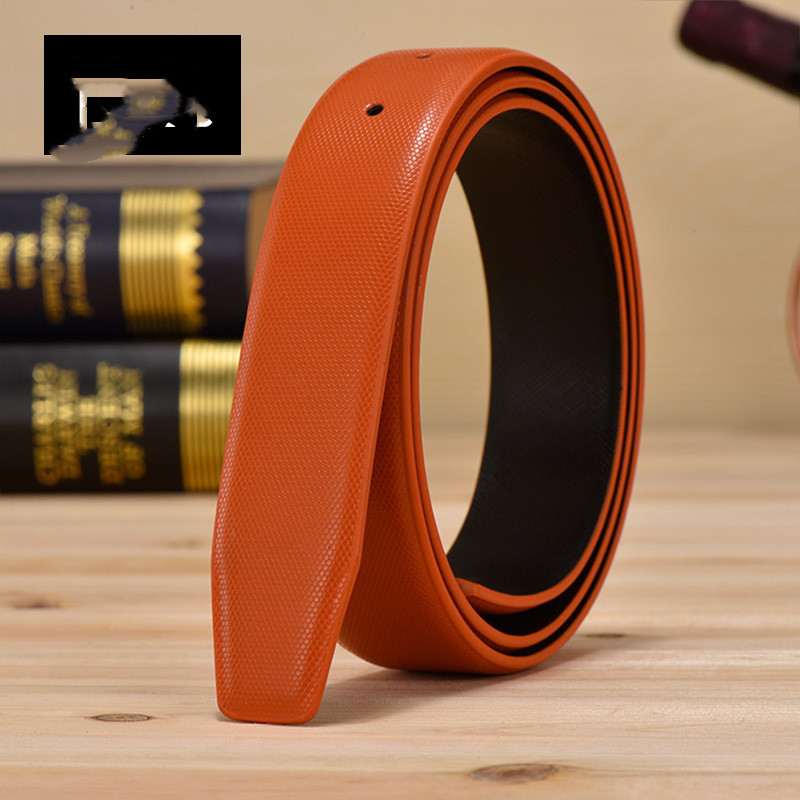 Headless Two-layer Leather Belt Body Caviar Leather