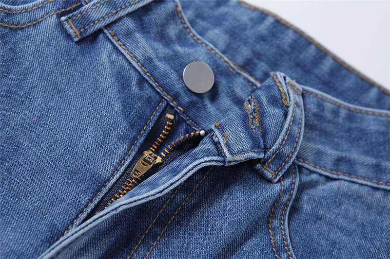 Fashion High-rise Straight-leg Butterfly Print Casual Jeans
